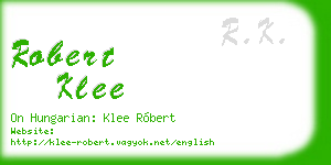 robert klee business card